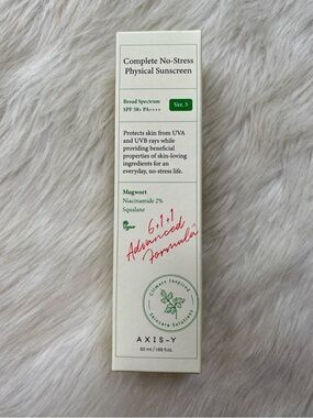 AXIS-Y Complete No-Stress Physical Sunscreen SPF 50+ PA++++ - White